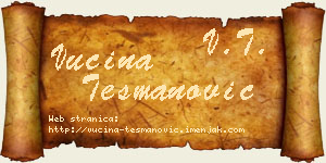 Vucina Tešmanović vizit kartica